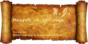 Menyhért Józsua névjegykártya